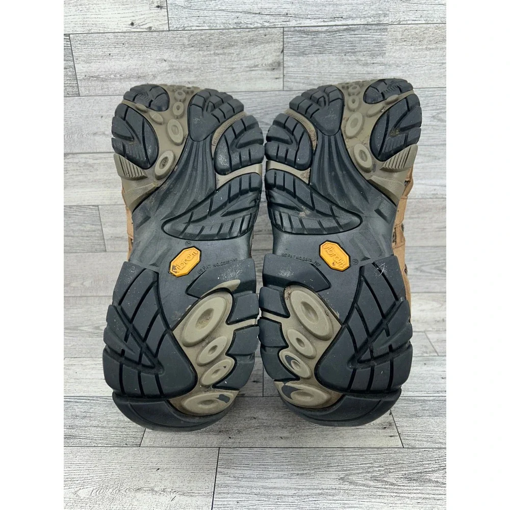 Merrell Moab 2 Mid Waterproof Hiking Boots Mens 10 Brown Suede Vibram J06051